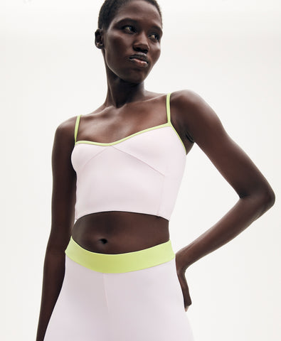 Alizee Crop Top - Lilac / Lime